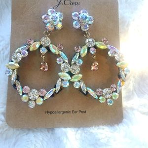 J crew crystal earings (reversible )